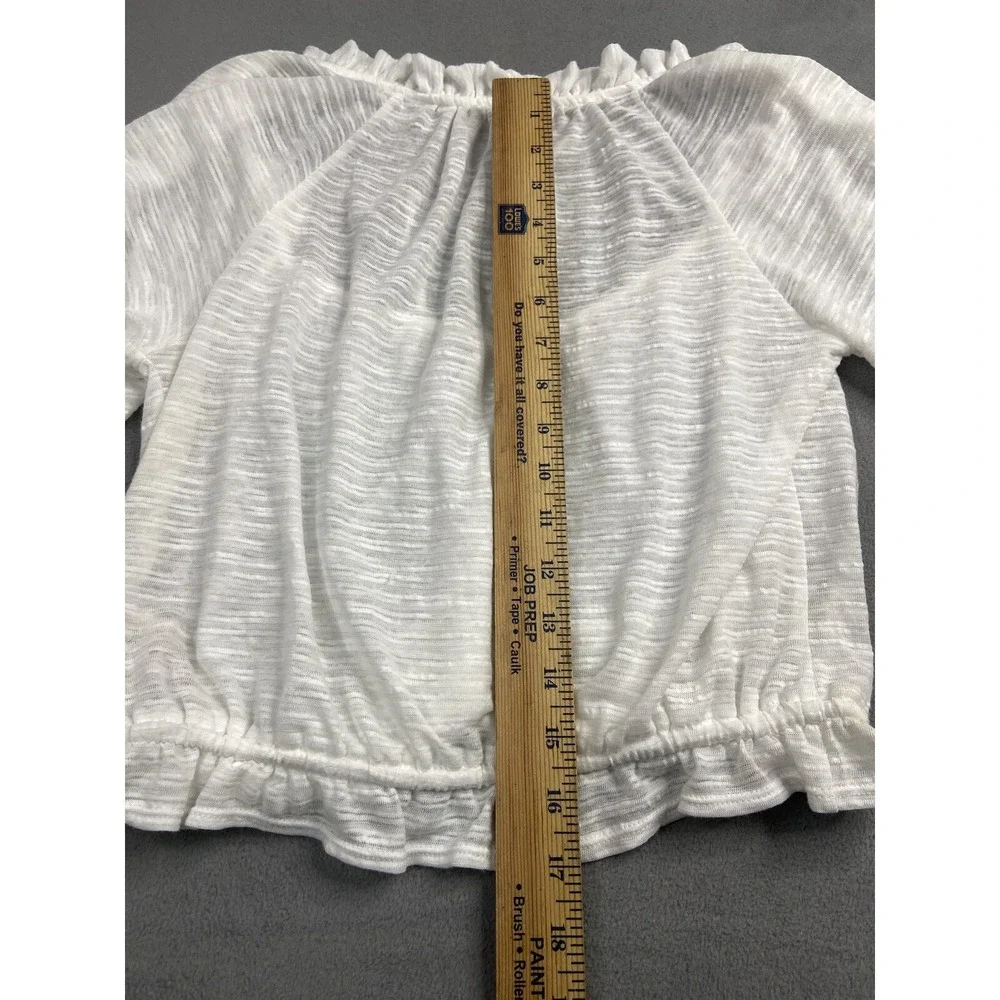 Free People Top Small White‎ Sun Valley Boho Peasant Ruffle Coquette Festival